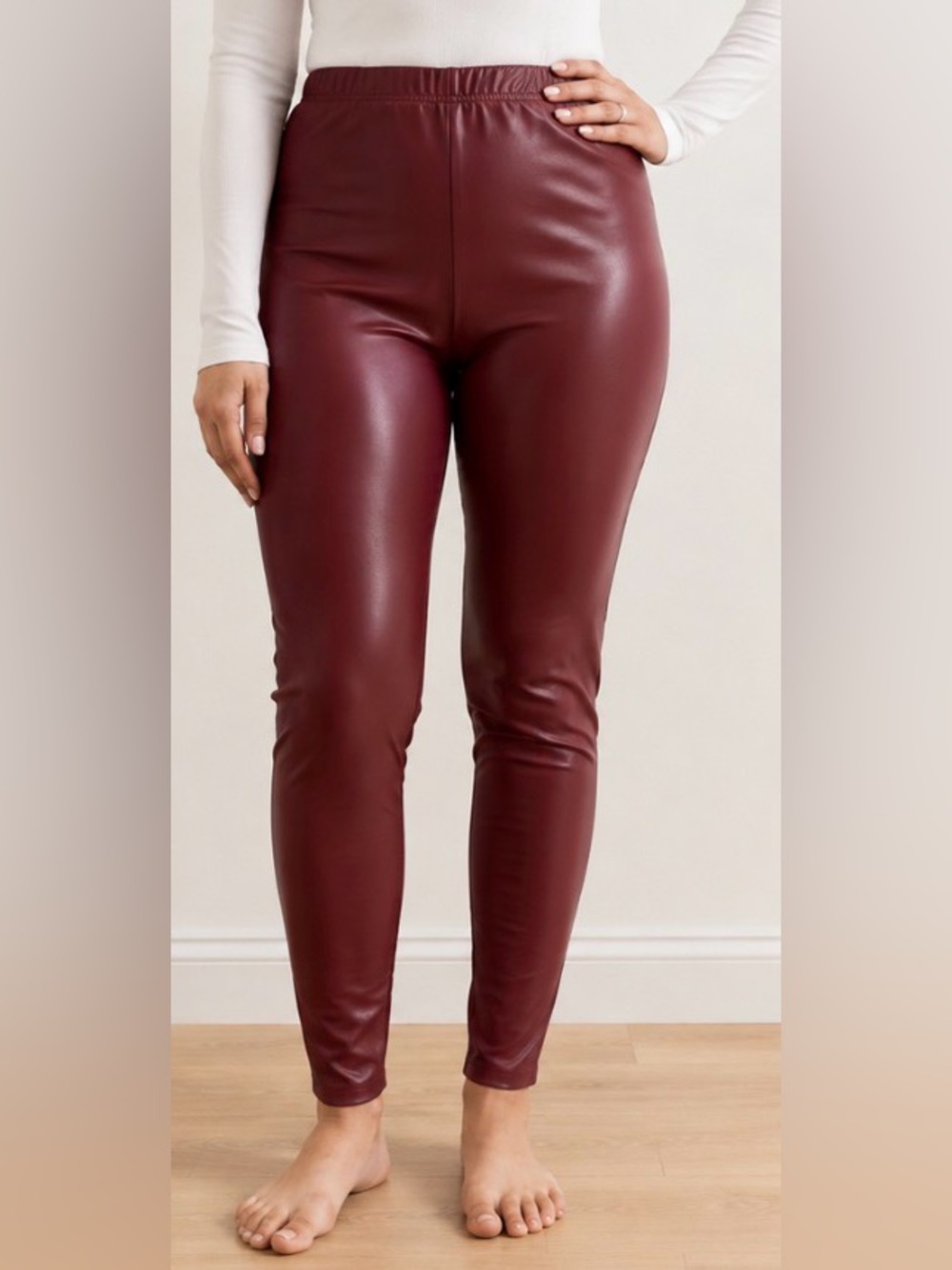 Old Navy Faux Leather Skinny Leggings - Burgundy